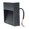 Baliza LED Exterior 3W Superficie Pared Cuadrada - Serie Zero