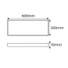 Cadre en aluminium blanc pour panneau 30x60