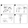 Ø100mm plasterboard recessed downlight ring for GU10 bulbs