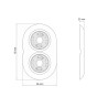 Cadre en porcelaine double surface d'installation