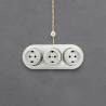Cadre en porcelaine triple montage en surface