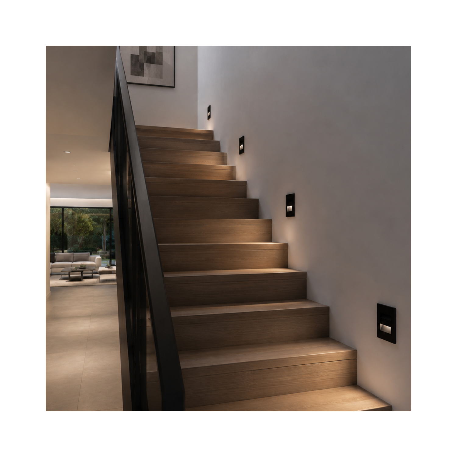 Bande LED 1,5W encastrée Mur Noir IP20
