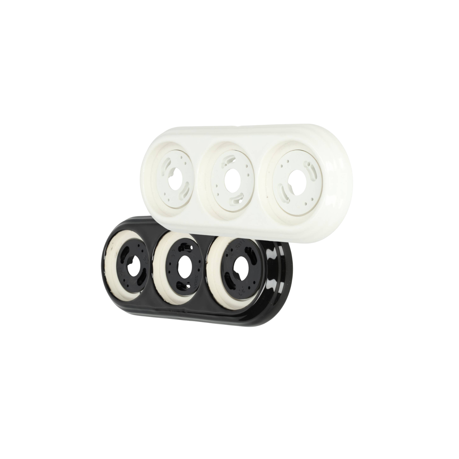 Cadre en porcelaine triple montage en surface
