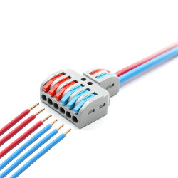 Conector Rápido 2 Entradas 6 Salidas 0,08-4 mm²
