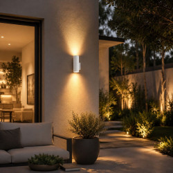 LAMPE MURALE EN ALUMINIUM 2XGU10 BLANC IP54