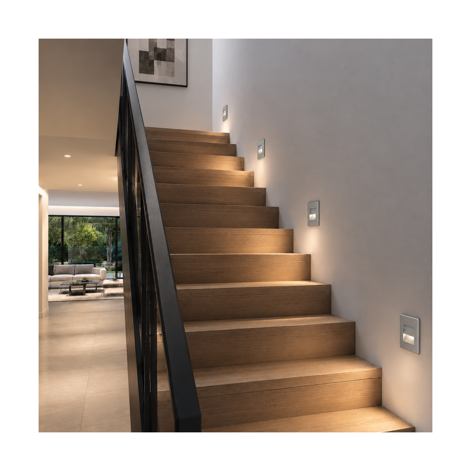 Aplique LED 1.5W Embutido Pared Grafito IP20