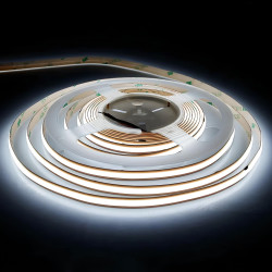Tira LED 24V COB Corte Libre 12W/m 8mm Ancho IP20 - Rollo 5 metros