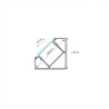 Profil d'angle en aluminium pour bande LED 1 m