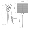 Kit de 4 Focos Solares LED de Exteriores com Painel Solar 1W IP65