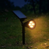 Outdoor LED spotlight with 2W solar panel, IP44