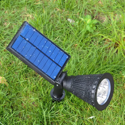 Spot LED d'extérieur avec panneau solaire 2 W, IP44