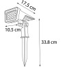 Luz de foco solar LED quadrada de 6 W, IP65