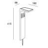 Balise solaire LED sur pied 40cm 6W IP65