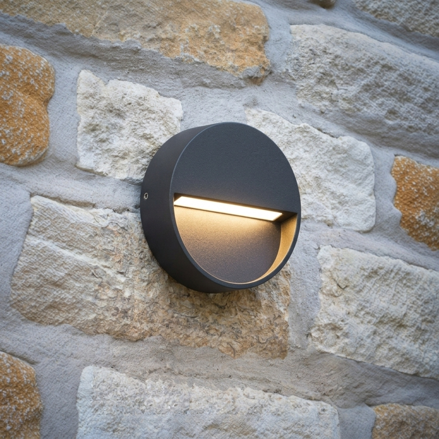 Baliza LED Exterior 3W Superficie Pared Circular - Serie Zero