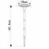 Baliza Solar LED de Piso 65cm 12W IP65