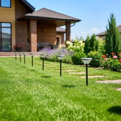 50cm 3W 3CCT IP65 Solar-Powered LED Floor Light with Remote Control