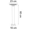 Baliza solar LED de pé, 60 cm, 3 W, IP65, 2 CCT