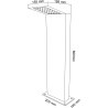 Baliza LED solar de pé, 60 cm, 3 W, IP65, para instalação à superfície