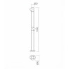 Baliza LED de pé, 100 cm, 2x5 W, para exterior, IP65