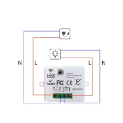 Récepteur RF 433 MHz 1 Canal 10A pour interrupteur sans fil