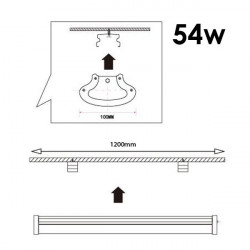 Barre LED étanche 54W IP65