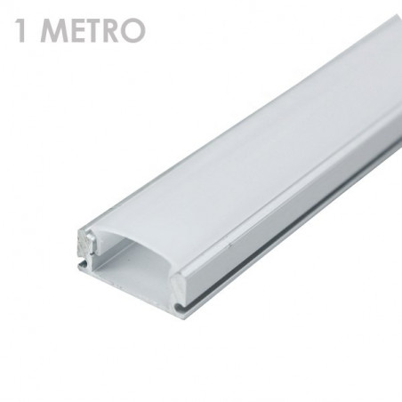 Perfil rectangular aluminio tira led 1 m