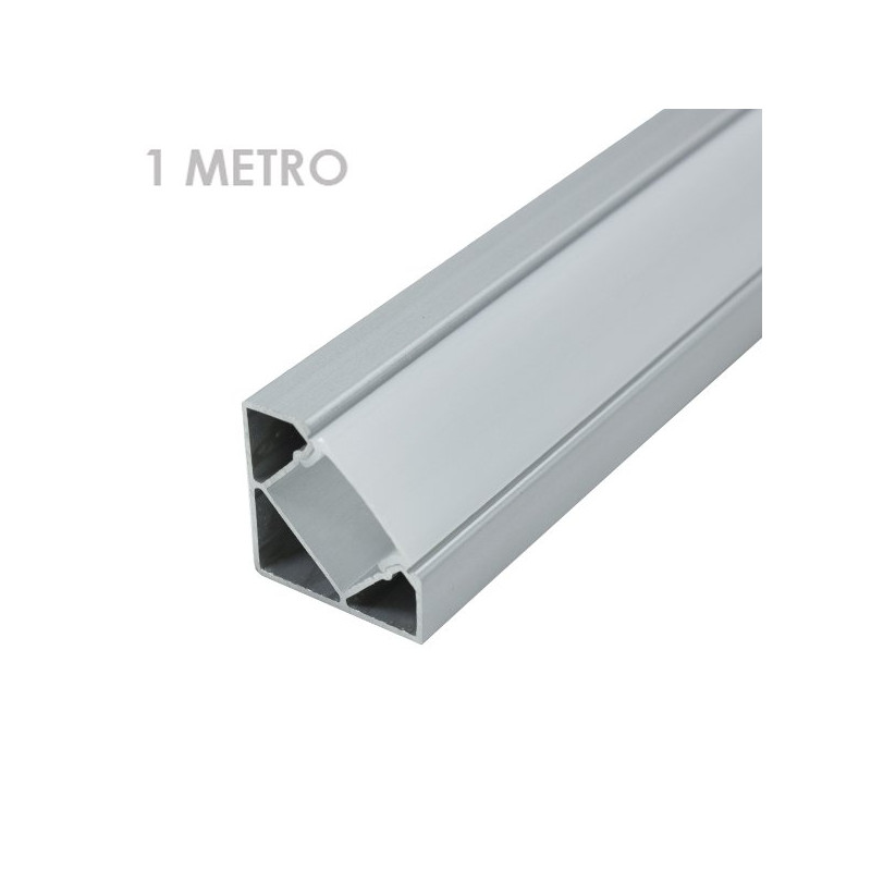 beweging Diploma fundament Corner aluminium profile 1 m long for LED strip.