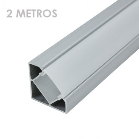 Perfil de alumínio angular tira led 2 metro