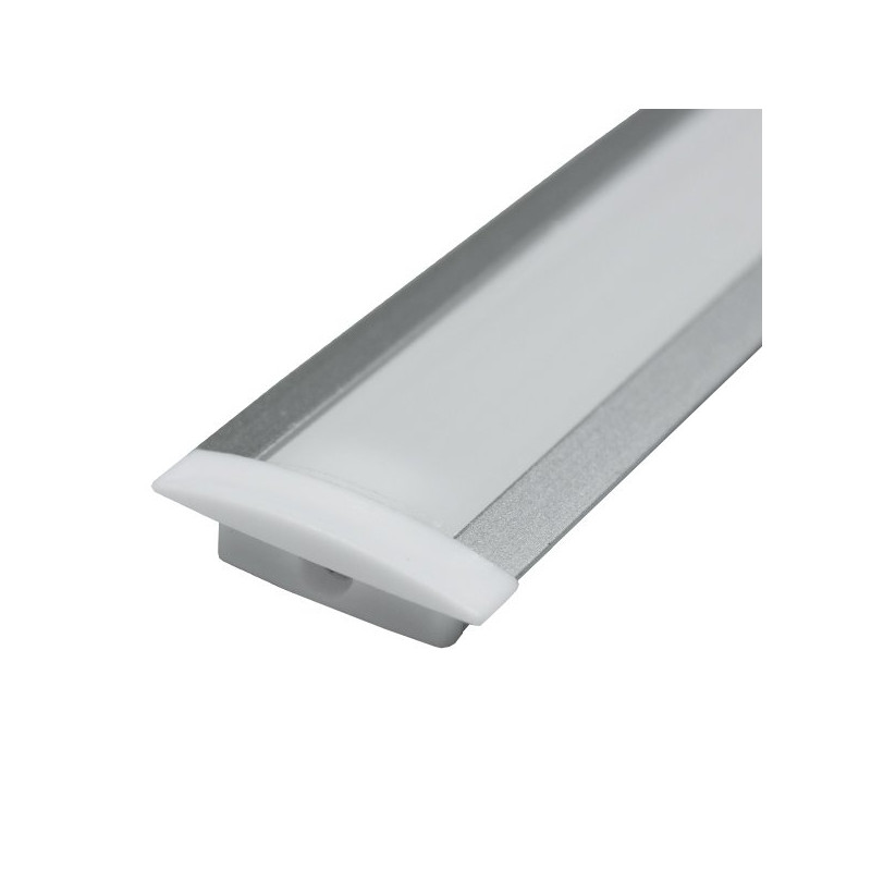 Profilé LED En Aluminium Anodisé Pour Bandes LED De 2 M Avec Cache Transparent Résistant Aux UV Pour Bandes LED Jusqu'à Max. 10 Mm (2 M Transparent