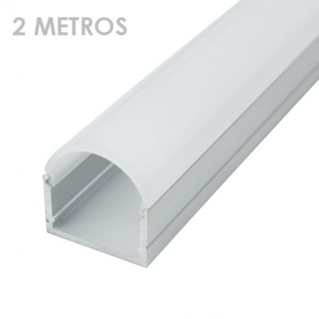 Perfil rectangular aluminio tira led 19 x 19 x 1000mm