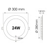 Downlight - Round 24W Panel