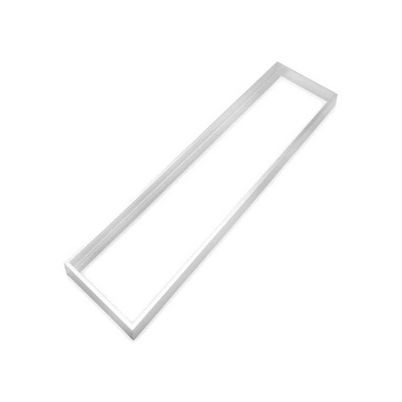 Marco aluminio color plata para instalación en superficie de panel 60 x 60