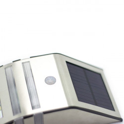 Aplique solar LED detector presencia color plata