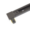 Joint de rail courbé en PVC, couleur noire