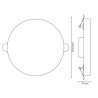 Panneau LED rond de 15W sans bord d'attaque réglable
