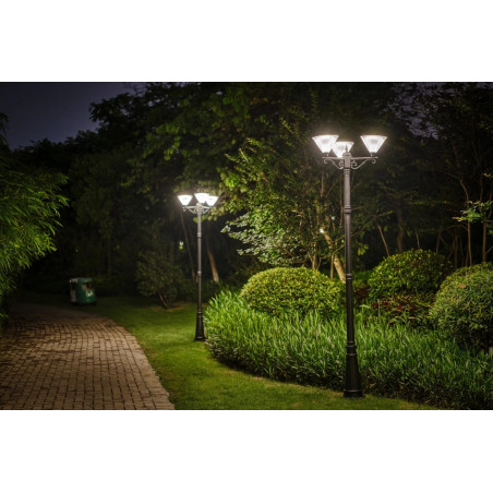 Spot Solaire Exterieur, 63 LED Angle de Lumière 300° Lampe Solaire avec 3  Modes d'Éclairage, Puissant Étanche IP67 pour Jardin, Cour, Chemin, Allée