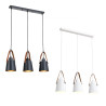 3xE27 leather pendant lamp