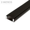 Profil rectangulaire en aluminium pour bande LED 2m noir