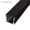 Profilé d'aluminium rectangulaire 17,5 x 14,5 x 2000 mm noir