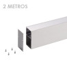 Profilé rectangulaire en aluminium, bande de leds 66 x 35 x 2000mm