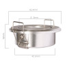 Downlight led mini 3W 12V/24V cor prata