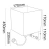 LAMPE MURALE E27 + LISEUSE + USB