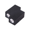 Aluminium wall light LED 4W IP65 black colour