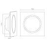 Downlight LED 3W cuadrado serie PC