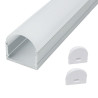 Profilé rectangulaire en aluminium, bande de leds 20 x 21 x 2000mm