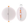 Downlight panneau circulaire sans bordure - 32W, coupe réglable