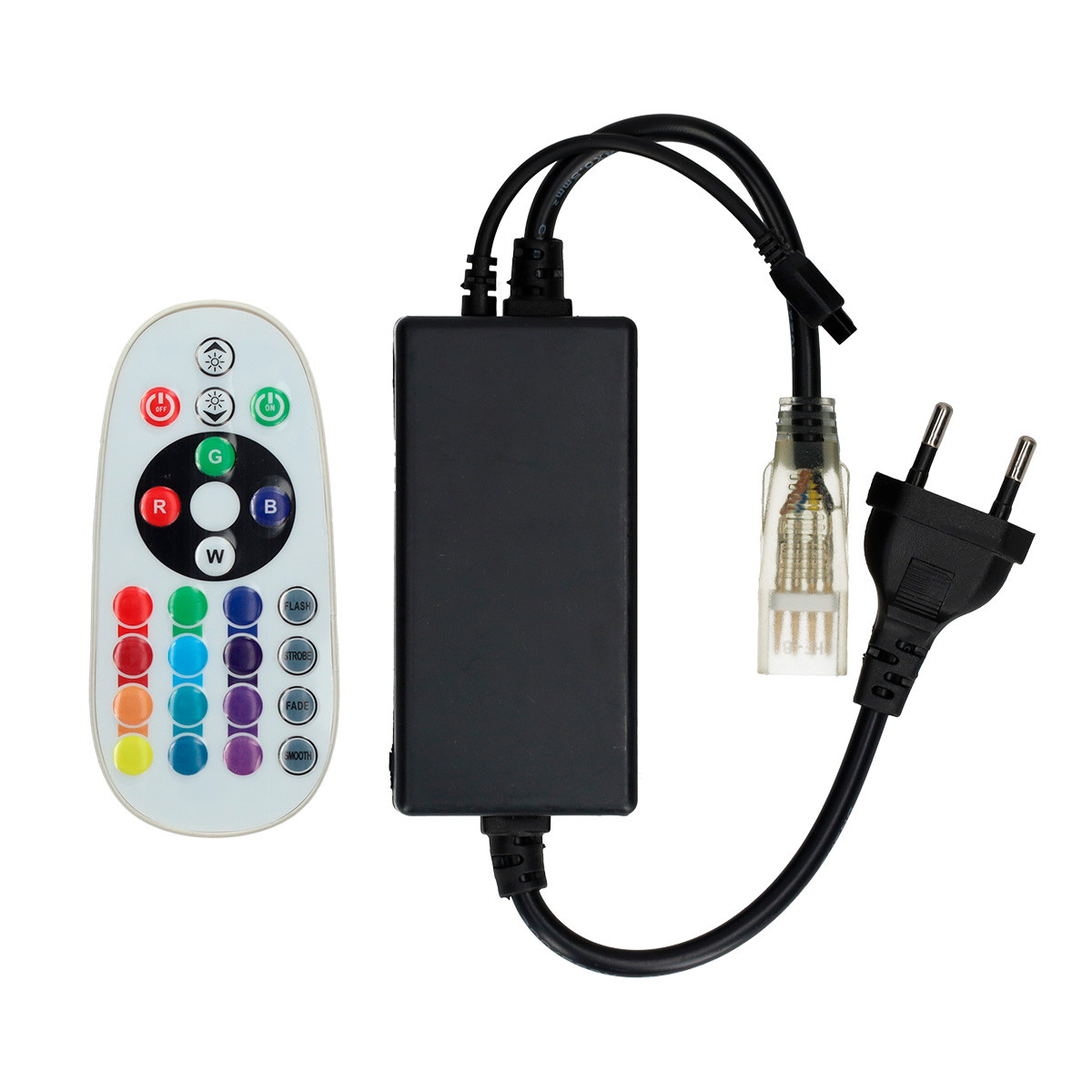 220V RGB LED Strip Controller Plug Kit