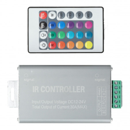 Controlador e controle RGB 30A