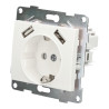Base enchufe schuko con USB doble serie PC