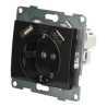 Prise de courant schuko + deux ports USB série PC